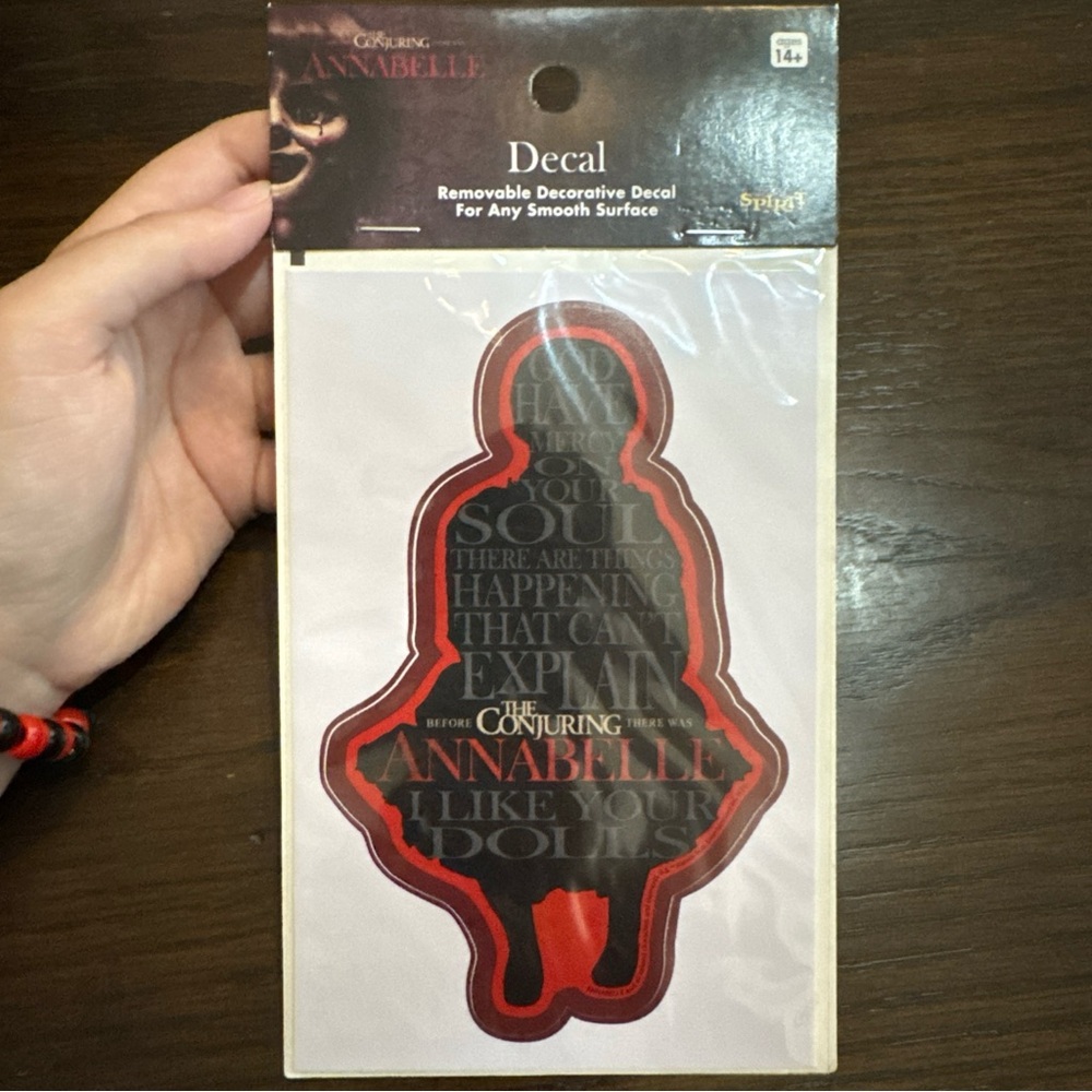 Spirit Halloween Annabelle The Conjuring Decal Horror Halloween NEW